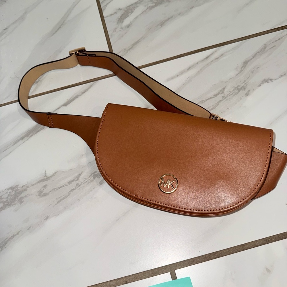 Michael Kors Brown Leather Crossbody Bag